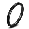 TIGRADE 4/6/8/mm Black Tungsten Carbide Ring Men Brushed Silver Color Wedding Band Women Engagement Rings For Male Jewelry