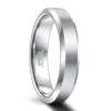 TIGRADE 4/6/8/mm Black Tungsten Carbide Ring Men Brushed Silver Color Wedding Band Women Engagement Rings For Male Jewelry