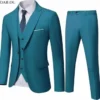 Suit For Men Elegant Wedding 3 Pieces 2 Sets Jackets Vest Pants Blazers Full Fashion Luxury Coats 2025 Formal Classic Costume