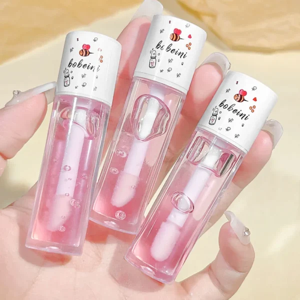 Bee Lip Oil Water-shine Glass Transparent Lip Honey Dry Repair Lip Care toot Lip Moisturizing Lip Oil