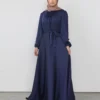 Ramadan Abaya Turkey Silky Satin Dresses for Women Abaya Robe Longue De Soiree Femme Long Muslim Dress Vestido Longo Morocco