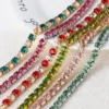 6mm Tennis Chain Adjustable Crystal Bracelets For Women Fashion Cubic Zircon Crystal 18K Gold Plated Wedding Party Friends Gift