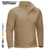 TACVASEN Quarter-Zip Pullover Tops Mens Turtleneck Fleece Sweatshirts Casual Warm Sweater Athletic Running Sports Hoodie Shirts