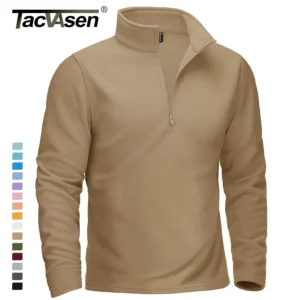 TACVASEN Quarter-Zip Pullover Tops Mens Turtleneck Fleece Sweatshirts Casual Warm Sweater Athletic Running Sports Hoodie Shirts