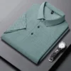 2024 Men's New Printed Business Casual Short sleeved POLO Shirt Fashion Short sleeved Comfortable and Breathable Top