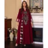 Moroccan Embroidery Abaya Women Muslim Maxi Dresses Turkey Arab Kaftan Islamic Party Gown Dubai Eid Ramadan Jalabiya Caftan Robe