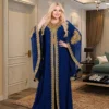 Kaftan Dubai Abaya Turkey Muslim Chiffon Maxi Dress Islam Clothing Elegant African Dresses for Women Boubou Robe Djellaba Femme