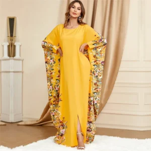 Ramadan Abayas for 2025 Muslim Women Casual Bat Sleeve Maxi Dress Turkey Arab Robe Dubai Islam Kimono Jalaiya Caftan Party Gowns