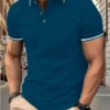 Men's summer casual fashion polo shirt short sleeve men's short sleeve color lapel top T-shirt short sleeve lapel fashion