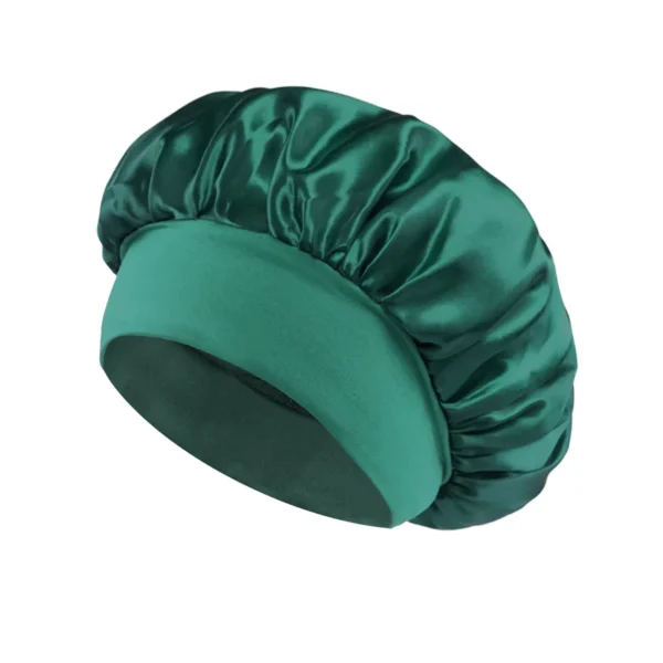 Satin Bonnet Hair Bonnet for Sleeping Silk Bonnets Women Solid Solid Wide-brimmed Sleeping Hat with Elastic Soft Band Hair Care