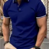 Men's summer casual fashion polo shirt short sleeve men's short sleeve color lapel top T-shirt short sleeve lapel fashion