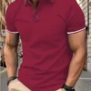 Men's summer casual fashion polo shirt short sleeve men's short sleeve color lapel top T-shirt short sleeve lapel fashion