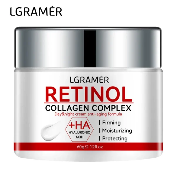 Retinol Collagen Younger Face Cream Moisturizing Smoothes Wrinkles Collagen Hyaluronic Acid Creams Skin Care Cosmetic 30g/60g