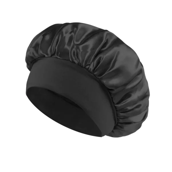 Satin Bonnet Hair Bonnet for Sleeping Silk Bonnets Women Solid Solid Wide-brimmed Sleeping Hat with Elastic Soft Band Hair Care