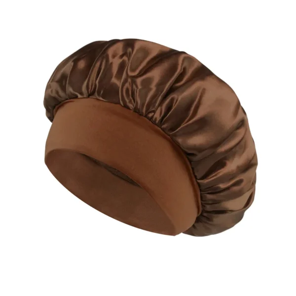 Satin Bonnet Hair Bonnet for Sleeping Silk Bonnets Women Solid Solid Wide-brimmed Sleeping Hat with Elastic Soft Band Hair Care