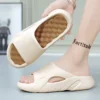 Men Slippers Summer New EVA Soft-soled Platform Slides Sandals Indoor Outdoor Walking Beach Shoes Flip Flops Big Size 38-47