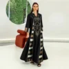 Moroccan Embroidery Abaya Women Muslim Maxi Dresses Turkey Arab Kaftan Islamic Party Gown Dubai Eid Ramadan Jalabiya Caftan Robe