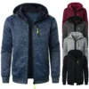 New Men's Sports Fitness Casual Sweatshirt Cardigan Hooded Jackets Cardigan Hooded Sweatshirts Baseball Jacket