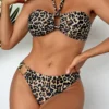 "2025 Sexy Bandeau Push-Up Bikini Set - Brazilian Thong Swimwear for Women"