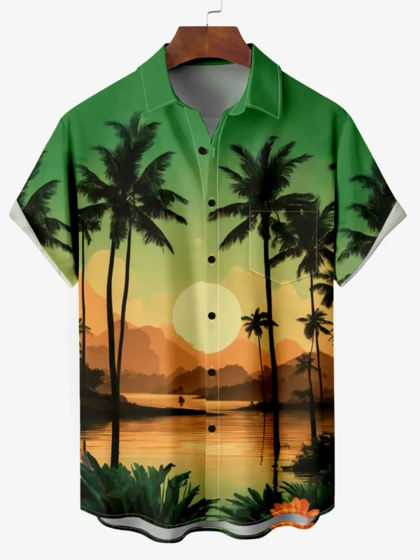 2025 Hawaiian men's summer designer shirt 3d tropical plant vacation print Hawaiian shirt casual short sleeve fashion retro