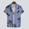 2025 Hawaiian men's summer designer shirt 3d tropical plant vacation print Hawaiian shirt casual short sleeve fashion retro