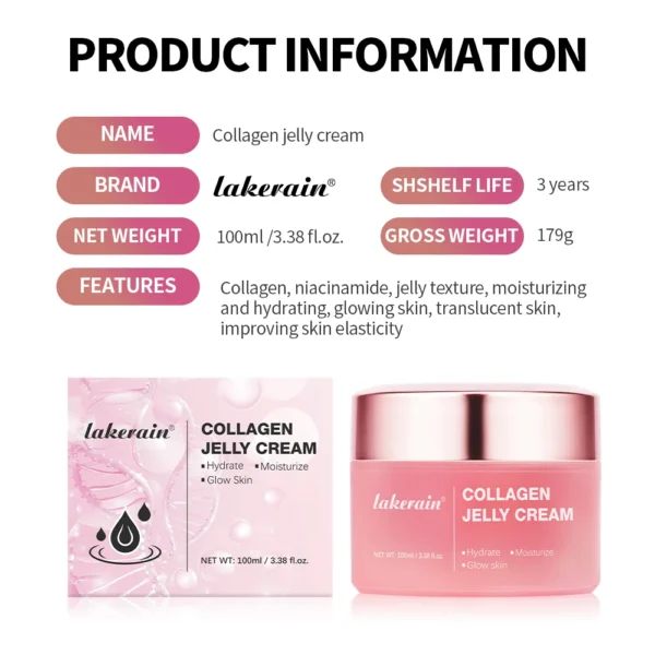 kf-S15cd37558ceb4691b4853ddf8f095654e Moisturizing Collagen Jelly Cream Niacinamide Hydrolyzed Collagen Tightening Soothing Anti-Aging Firmness Hydration Skincare