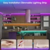 40M/131Ft LED Strip Lights APP Control Color Changing RGB Led Light Flexible Lamp Tape for Room Decoration TV Backlight Diode