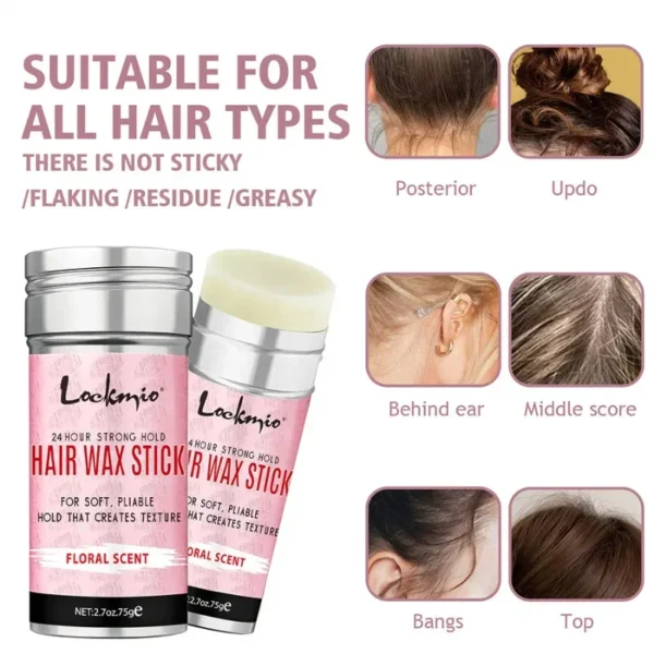 kf-Saab56a40f9734d9b886e00c37da59e0cf Professional Styling Wax Kit for Women, Anti-frizz Pomade, Smoothing, Broken Back Hair Mud, Messy Hairs Control Wax Rod